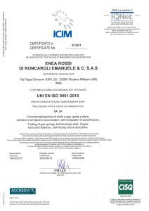 ISO 90012015 Enea Rossi certificazione